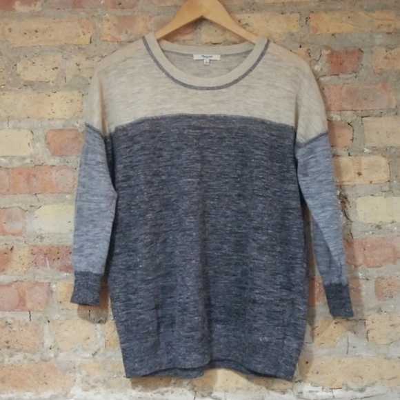Madewell Gray Outfield Pullover in Colorblock - Picture 4 of 7